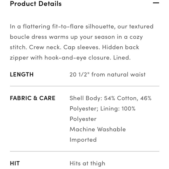 NWT Ann Taylor Boucle Flare Dress - Picture 2 of 6